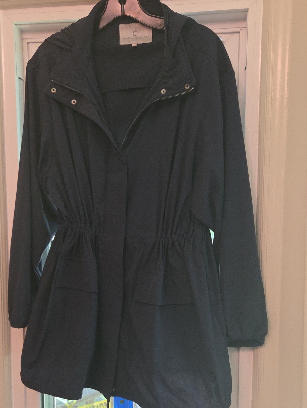 Anatomie Navy Hooded Light Weight Travel Jacket/ Coat L